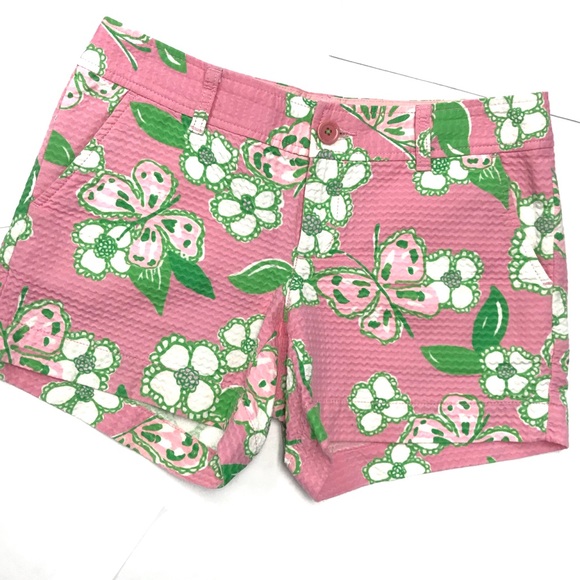 Lilly Pulitzer Pants - Lilly Pulitzer Callahan Short Pink & Green Size 4